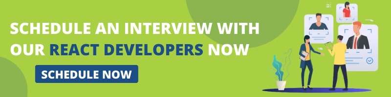Schedule an interview with React developers