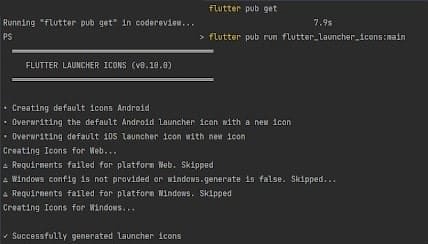 Generating Flutter Launcher Icon