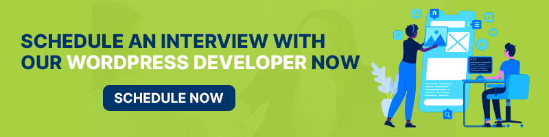 Schedule an interview with WordPress developers