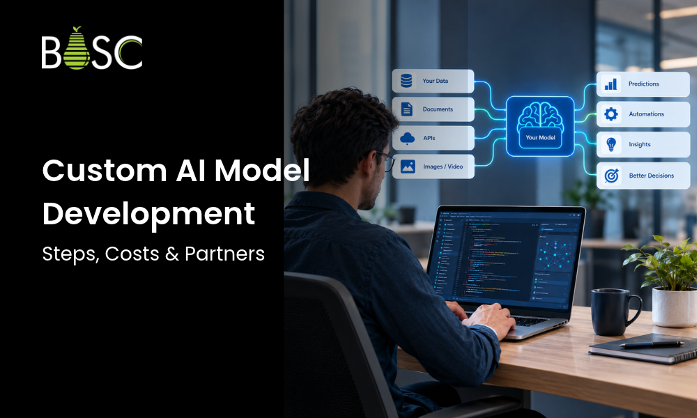 Custom AI model development explained: the 9-step process, a 2027 cost guide and a scorecard for choosing a custom AI development company.