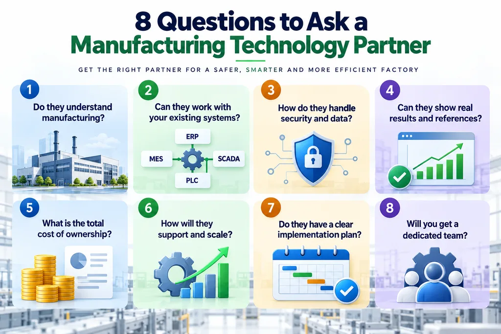 Checklist of 8 questions to ask a manufacturing technology partner